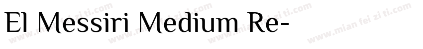 El Messiri Medium Re字体转换